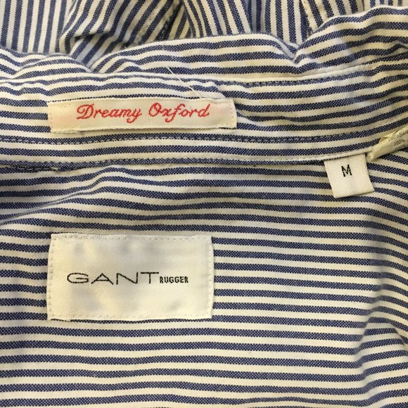 Gant Blue and White Stripe Button Down Size M - Picture 3 of 4
